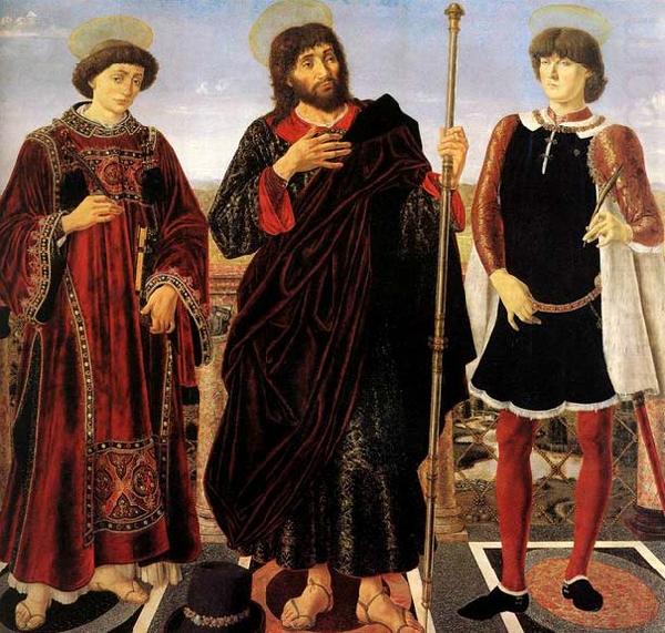Pollaiuolo, Piero Altarpiece with Three Saints oil painting picture